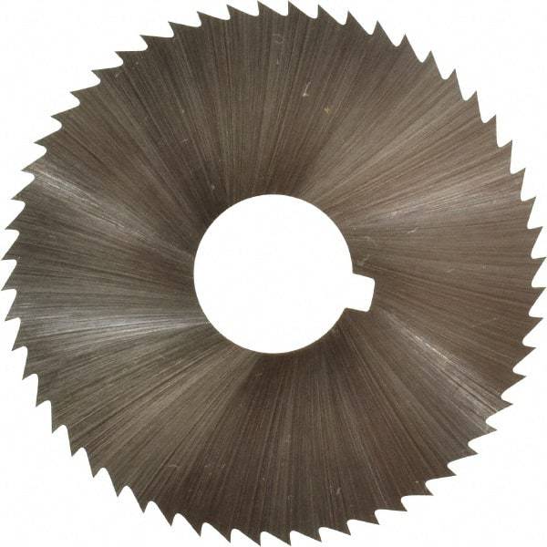 Controx - 1-3/4" Diam x 0.0469" Blade Thickness x 1/2" Arbor Hole Diam, 56 Tooth Slitting and Slotting Saw - Arbor Connection, Right Hand, Uncoated, Cobalt, Concave Ground, Contains Keyway - A1 Tooling