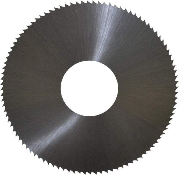 Controx - 2" Diam x 0.02" Blade Thickness x 5/8" Arbor Hole Diam, 100 Tooth Slitting and Slotting Saw - Arbor Connection, Right Hand, Uncoated, High Speed Steel, Concave Ground - A1 Tooling