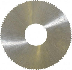 Controx - 2" Diam x 0.025" Blade Thickness x 5/8" Arbor Hole Diam, 100 Tooth Slitting & Slotting Saw - Arbor Connection, Right Hand, Uncoated, M2 High Speed Steel, Concave Ground - A1 Tooling