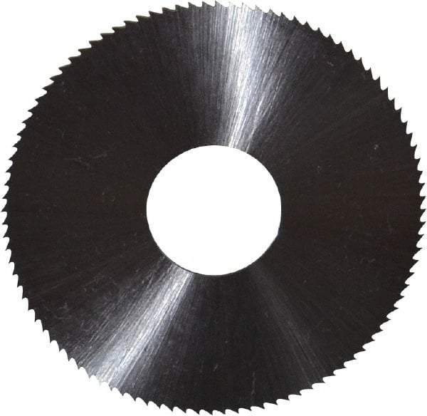 Controx - 2" Diam x 0.0313" Blade Thickness x 5/8" Arbor Hole Diam, 100 Tooth Slitting & Slotting Saw - Arbor Connection, Right Hand, Uncoated, M2 High Speed Steel, Concave Ground - A1 Tooling