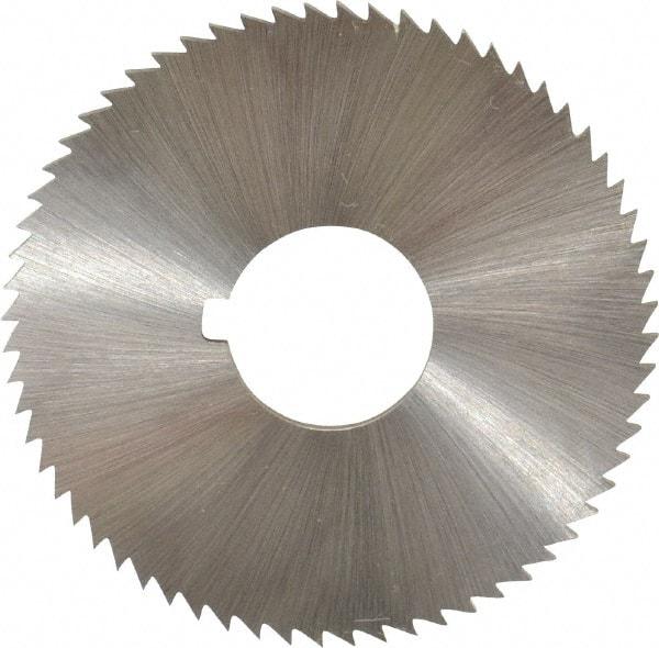 Controx - 2" Diam x 1/16" Blade Thickness x 5/8" Arbor Hole Diam, 64 Tooth Slitting and Slotting Saw - Arbor Connection, Right Hand, Uncoated, Cobalt, Concave Ground, Contains Keyway - A1 Tooling