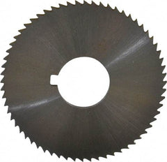 Controx - 2" Diam x 0.0781" Blade Thickness x 5/8" Arbor Hole Diam, 64 Tooth Slitting and Slotting Saw - Arbor Connection, Right Hand, Uncoated, Cobalt, Concave Ground, Contains Keyway - A1 Tooling