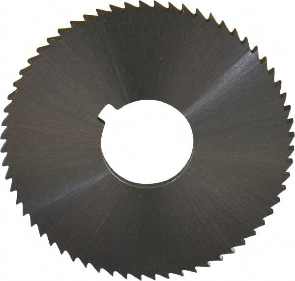 Controx - 2" Diam x 0.0938" Blade Thickness x 5/8" Arbor Hole Diam, 64 Tooth Slitting and Slotting Saw - Arbor Connection, Right Hand, Uncoated, Cobalt, Concave Ground, Contains Keyway - A1 Tooling