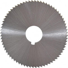 Controx - 2-1/2" Diam x 0.0938" Blade Thickness x 5/8" Arbor Hole Diam, 72 Tooth Slitting and Slotting Saw - Arbor Connection, Right Hand, Uncoated, Cobalt, Concave Ground, Contains Keyway - A1 Tooling