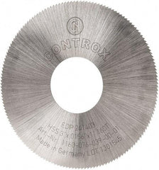 Controx - 3" Diam x 0.0156" Blade Thickness x 1" Arbor Hole Diam, 160 Tooth Slitting and Slotting Saw - Arbor Connection, Right Hand, Uncoated, High Speed Steel, Concave Ground - A1 Tooling