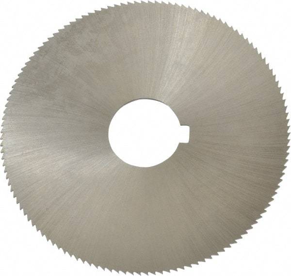 Controx - 4" Diam x 1/16" Blade Thickness x 1" Arbor Hole Diam, 128 Tooth Slitting and Slotting Saw - Arbor Connection, Right Hand, Uncoated, Cobalt, Concave Ground, Contains Keyway - A1 Tooling