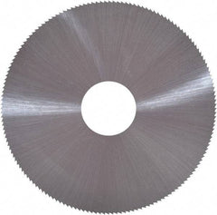 Controx - 4" Diam x 0.0938" Blade Thickness x 1" Arbor Hole Diam, 80 Tooth Slitting and Slotting Saw - Arbor Connection, Right Hand, Uncoated, Cobalt, Concave Ground, Contains Keyway - A1 Tooling