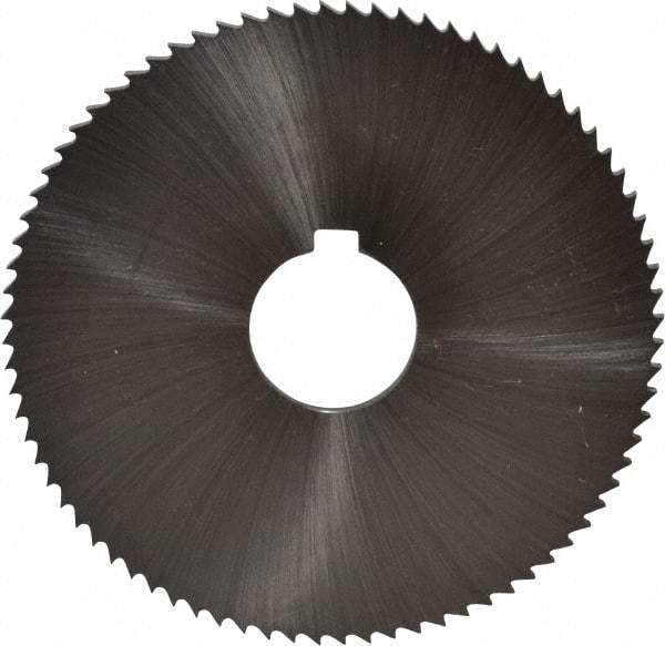 Controx - 4" Diam x 1/8" Blade Thickness x 1" Arbor Hole Diam, 80 Tooth Slitting and Slotting Saw - Arbor Connection, Right Hand, Uncoated, Cobalt, Concave Ground, Contains Keyway - A1 Tooling