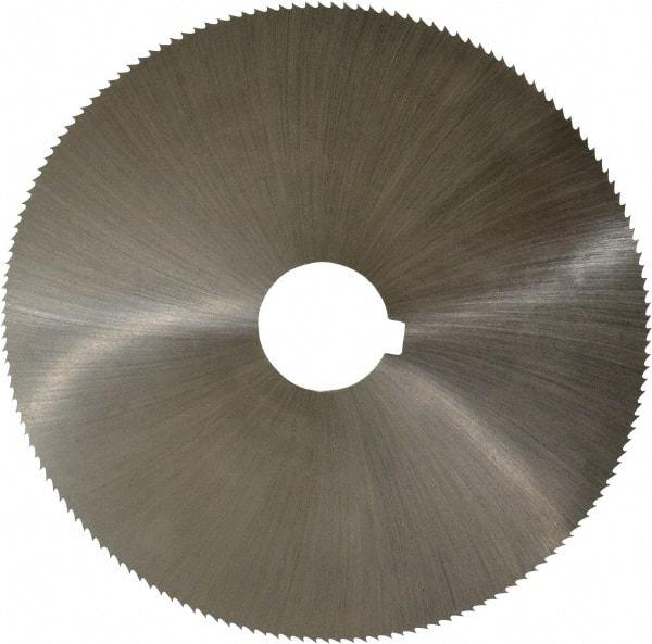 Controx - 5" Diam x 0.0469" Blade Thickness x 1" Arbor Hole Diam, 160 Tooth Slitting and Slotting Saw - Arbor Connection, Right Hand, Uncoated, Cobalt, Concave Ground, Contains Keyway - A1 Tooling