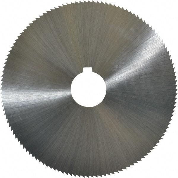 Controx - 5" Diam x 1/16" Blade Thickness x 1" Arbor Hole Diam, 128 Tooth Slitting and Slotting Saw - Arbor Connection, Right Hand, Uncoated, Cobalt, Concave Ground, Contains Keyway - A1 Tooling