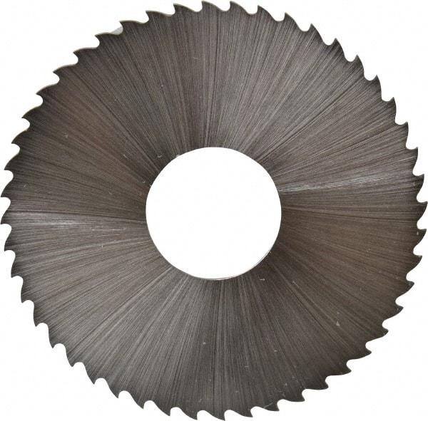 Controx - 2" Diam x 0.04" Blade Thickness x 5/8" Arbor Hole Diam, 48 Tooth Slitting and Slotting Saw - Arbor Connection, Right Hand, Uncoated, Cobalt, 15° Rake, Concave Ground, Contains Keyway - A1 Tooling