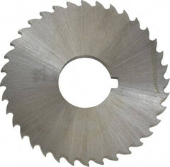 Controx - 2" Diam x 1/8" Blade Thickness x 5/8" Arbor Hole Diam, 36 Tooth Slitting and Slotting Saw - Arbor Connection, Right Hand, Uncoated, Cobalt, 15° Rake, Concave Ground, Contains Keyway - A1 Tooling