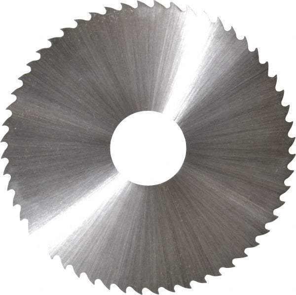 Controx - 2-1/2" Diam x 0.025" Blade Thickness x 5/8" Arbor Hole Diam, 56 Tooth Slitting & Slotting Saw - Arbor Connection, Right Hand, Uncoated, M2 High Speed Steel, 15° Rake, Concave Ground - A1 Tooling