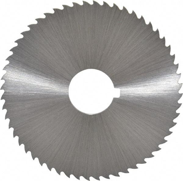 Controx - 2-1/2" Diam x 0.04" Blade Thickness x 5/8" Arbor Hole Diam, 56 Tooth Slitting and Slotting Saw - Arbor Connection, Right Hand, Uncoated, Cobalt, 15° Rake, Concave Ground, Contains Keyway - A1 Tooling