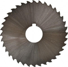 Controx - 2-1/2" Diam x 1/16" Blade Thickness x 5/8" Arbor Hole Diam, 36 Tooth Slitting and Slotting Saw - Arbor Connection, Right Hand, Uncoated, Cobalt, 15° Rake, Concave Ground, Contains Keyway - A1 Tooling