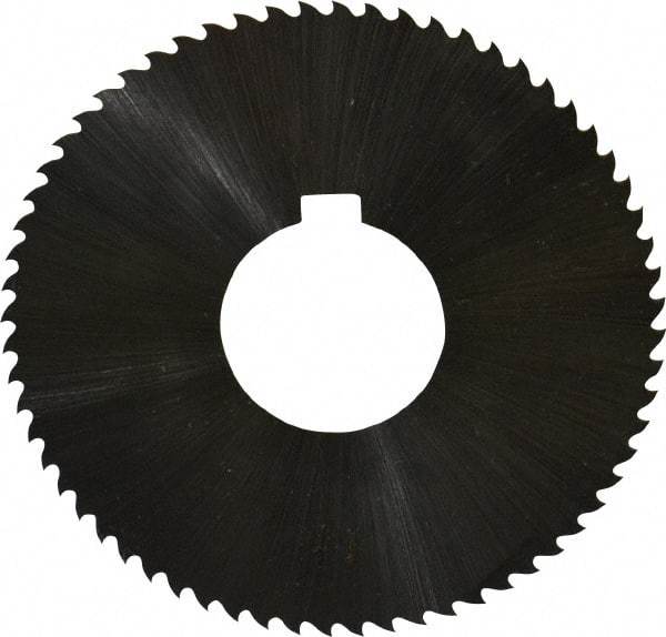 Controx - 3" Diam x 0.0313" Blade Thickness x 1" Arbor Hole Diam, 64 Tooth Slitting & Slotting Saw - Arbor Connection, Right Hand, Uncoated, M2 High Speed Steel, 15° Rake, Concave Ground - A1 Tooling