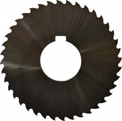 Controx - 3" Diam x 0.0781" Blade Thickness x 1" Arbor Hole Diam, 40 Tooth Slitting and Slotting Saw - Arbor Connection, Right Hand, Uncoated, Cobalt, 15° Rake, Concave Ground, Contains Keyway - A1 Tooling