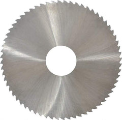 Controx - 4" Diam x 0.025" Blade Thickness x 1" Arbor Hole Diam, 64 Tooth Slitting and Slotting Saw - Arbor Connection, Right Hand, Uncoated, Cobalt, 15° Rake, Concave Ground - A1 Tooling