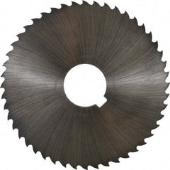 Controx - 4" Diam x 0.0938" Blade Thickness x 1" Arbor Hole Diam, 48 Tooth Slitting and Slotting Saw - Arbor Connection, Right Hand, Uncoated, Cobalt, 15° Rake, Concave Ground, Contains Keyway - A1 Tooling