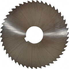 Controx - 4" Diam x 1/8" Blade Thickness x 1" Arbor Hole Diam, 48 Tooth Slitting and Slotting Saw - Arbor Connection, Right Hand, Uncoated, Cobalt, 15° Rake, Concave Ground, Contains Keyway - A1 Tooling