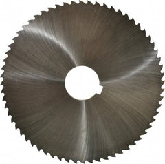 Controx - 6" Diam x 0.0938" Blade Thickness x 1-1/4" Arbor Hole Diam, 64 Tooth Slitting and Slotting Saw - Arbor Connection, Right Hand, Uncoated, Cobalt, 15° Rake, Concave Ground, Contains Keyway - A1 Tooling