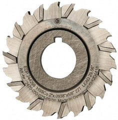 Controx - 2" Blade Diam x x 0.0938" Blade Thickness, 5/8" Hole, 22 Teeth, Cobalt Side Chip Saw - Staggered Tooth, Arbor Connection, Right Hand Cut, Uncoated, with Keyway - A1 Tooling