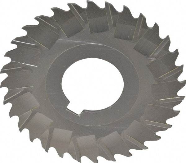 Controx - 3" Blade Diam x 1/16" Blade Thickness, 1" Hole, 32 Teeth, Cobalt Side Chip Saw - Staggered Tooth, Arbor Connection, Right Hand Cut, Uncoated, with Keyway - A1 Tooling