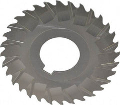 Controx - 3" Blade Diam x 1/16" Blade Thickness, 1" Hole, 32 Teeth, Cobalt Side Chip Saw - Staggered Tooth, Arbor Connection, Right Hand Cut, Uncoated, with Keyway - A1 Tooling