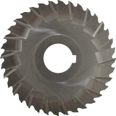 Controx - 4" Blade Diam x 1/16" Blade Thickness, 1" Hole, 36 Teeth, Cobalt Side Chip Saw - Staggered Tooth, Arbor Connection, Right Hand Cut, Uncoated, with Keyway - A1 Tooling