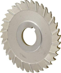 Controx - 4" Blade Diam x x 0.1563" Blade Thickness, 1" Hole, 36 Teeth, Cobalt Side Chip Saw - Staggered Tooth, Arbor Connection, Right Hand Cut, Uncoated, with Keyway - A1 Tooling