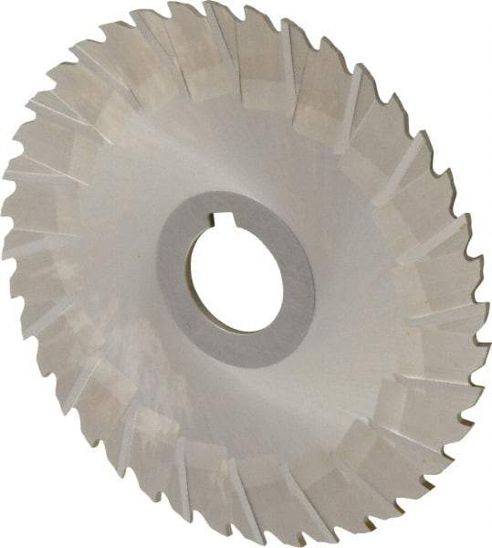 Controx - 5" Blade Diam x x 0.0938" Blade Thickness, 1" Hole, 40 Teeth, Cobalt Side Chip Saw - Staggered Tooth, Arbor Connection, Right Hand Cut, Uncoated, with Keyway - A1 Tooling