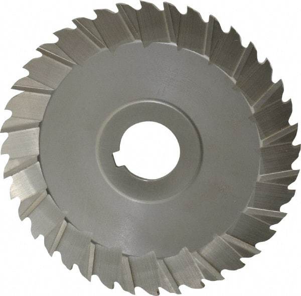 Controx - 5" Blade Diam x 1/8" Blade Thickness, 1" Hole, 40 Teeth, Cobalt Side Chip Saw - Staggered Tooth, Arbor Connection, Right Hand Cut, Uncoated, with Keyway - A1 Tooling