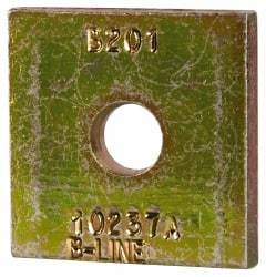 Cooper B-Line - 3/8" Rod, Zinc Dichromate Steel Square Strut Washer - 3/8" Bolt, Used with Cooper B Line Metal Framing Channels - A1 Tooling