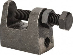 Cooper B-Line - 1-1/4" Max Flange Thickness, 1/2" Rod Wide Jaw Top Beam Clamp - 700 Lb Capacity, Malleable Iron - A1 Tooling