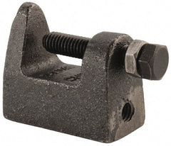 Cooper B-Line - 1-1/4" Max Flange Thickness, 3/8" Rod Wide Jaw Top Beam Clamp - 500 Lb Capacity, Malleable Iron - A1 Tooling