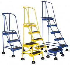 Vestil - 66" 4 Step Ladder - 300 Lb Capacity, 38-1/2" Platform Height, 20" Base Width x 35" Base Depth, Rubber Matted - A1 Tooling