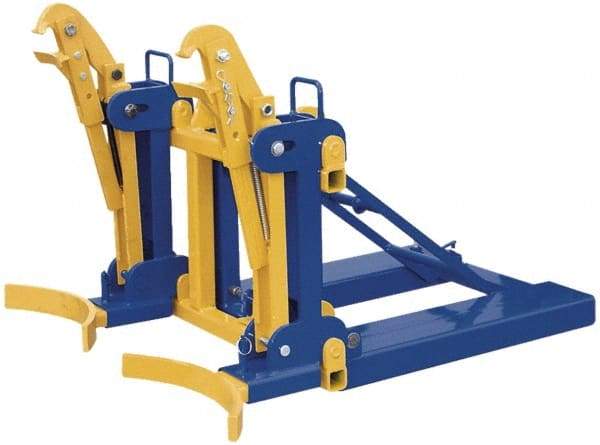 Vestil - 2,000 Lb Load Capacity, 30 & 55 Gal Forklift Drum Handler - 43" Wide x 32" High - A1 Tooling