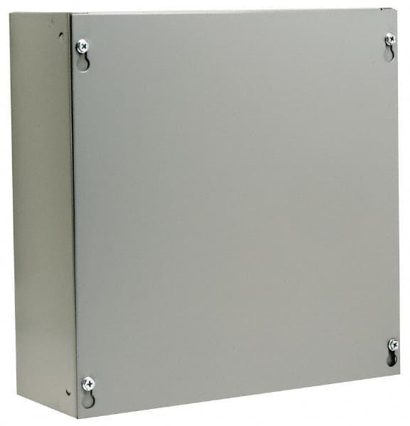 Cooper B-Line - Steel Junction Box Enclosure Screw Flat Cover - NEMA 1, 12" Wide x 12" High x 4" Deep - A1 Tooling