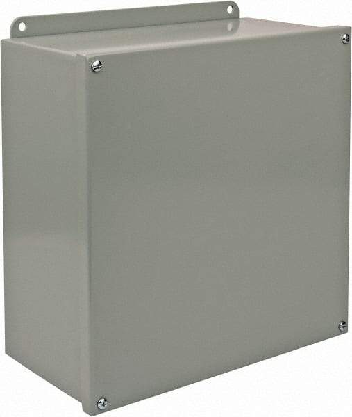 Cooper B-Line - Steel Standard Enclosure Screw Flat Cover - NEMA 12, 13, 12" Wide x 12" High x 6" Deep, Dirt-tight & Dust-tight - A1 Tooling