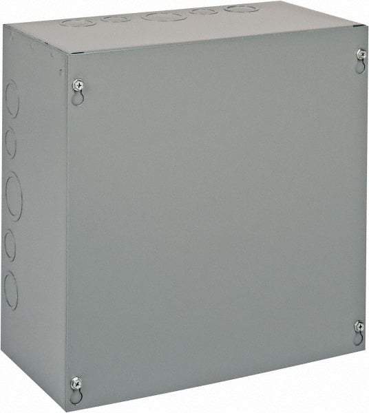 Cooper B-Line - Steel Junction Box Enclosure Screw Flat Cover - NEMA 1, 12" Wide x 12" High x 6" Deep - A1 Tooling