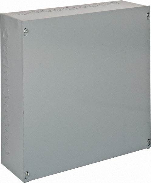 Cooper B-Line - Steel Junction Box Enclosure Screw Flat Cover - NEMA 1, 18" Wide x 18" High x 6" Deep - A1 Tooling