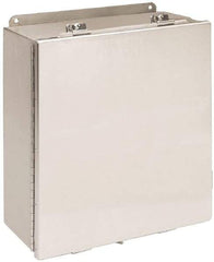 Cooper B-Line - Stainless Steel Standard Enclosure Hinge Flat Cover - NEMA 4, 12, 13, 4X, 12" Wide x 14" High x 6" Deep, Rainproof & Watertight - A1 Tooling