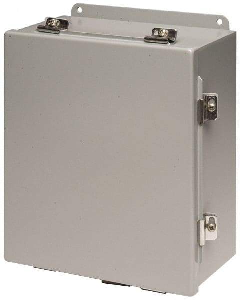 Cooper B-Line - Steel Standard Enclosure Hinge Flat Cover - NEMA 4, 12, 13, 10" Wide x 12" High x 5" Deep, Rainproof & Watertight - A1 Tooling