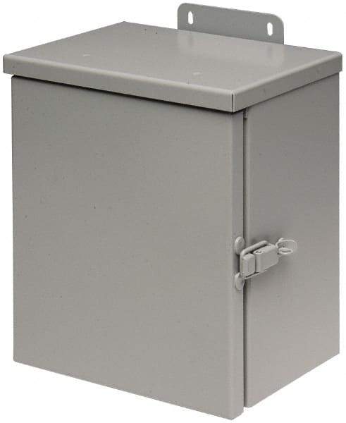 Cooper B-Line - Steel Junction Box Enclosure Hinge Flat Cover - NEMA 3R, 12" Wide x 16" High x 6" Deep, Rainproof - A1 Tooling