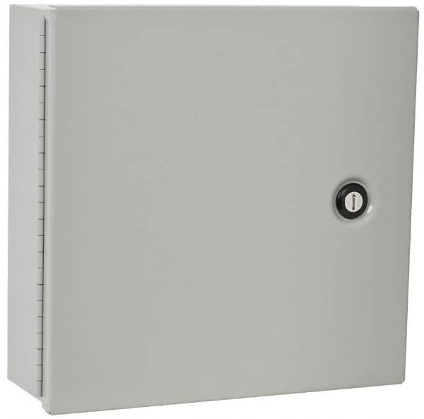 Cooper B-Line - Steel Standard Enclosure Hinge Flat Cover - NEMA 1, 12" Wide x 12" High x 4" Deep - A1 Tooling