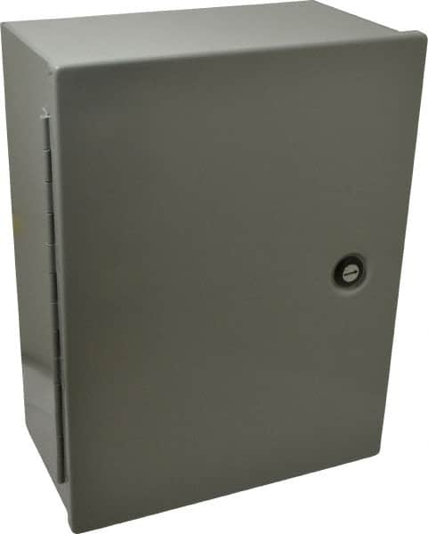 Cooper B-Line - Steel Standard Enclosure Hinge Flat Cover - NEMA 1, 12" Wide x 16" High x 6-5/8" Deep - A1 Tooling