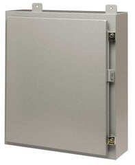 Cooper B-Line - Steel Standard Enclosure Hinge Flat Cover - NEMA 12, 13, 16" Wide x 20" High x 8" Deep, Dirt-tight & Dust-tight - A1 Tooling