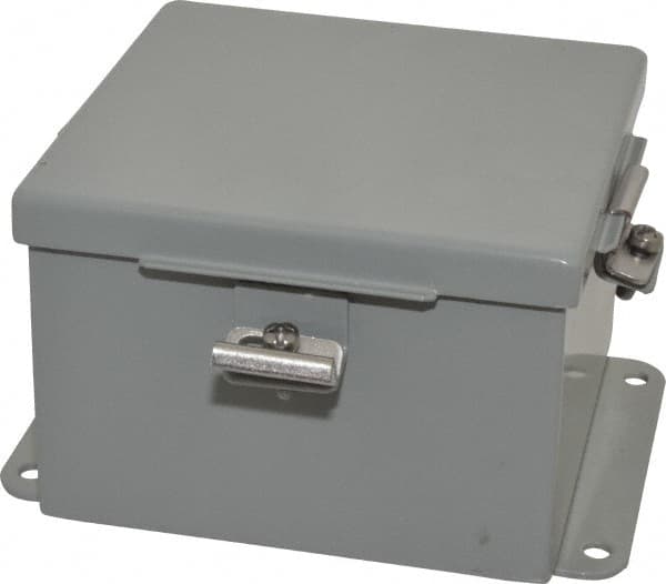 Cooper B-Line - Steel Standard Enclosure Hinge Flat Cover - NEMA 4, 12, 13, 6" Wide x 6" High x 4" Deep, Rainproof & Watertight - A1 Tooling