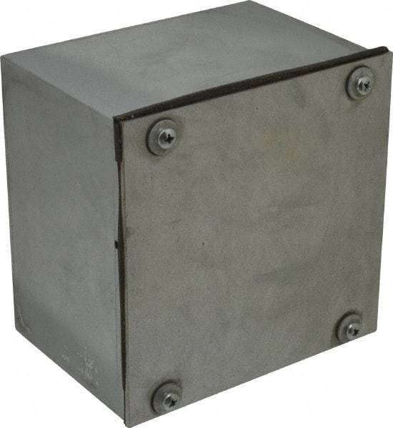 Cooper B-Line - Steel Junction Box Enclosure Screw Flat Cover - NEMA 3, 12, 6" Wide x 6" High x 4" Deep, Dust-tight & Rainproof - A1 Tooling