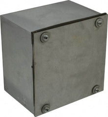 Cooper B-Line - Steel Junction Box Enclosure Screw Flat Cover - NEMA 3, 12, 6" Wide x 6" High x 4" Deep, Dust-tight & Rainproof - A1 Tooling